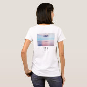 カスタムLake Life Sunset Minimalist写真モダン集 Tシャツ (裏面フル)