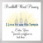 カスタムLDS Temple Poster for Primary Youth More ポスター (正面)