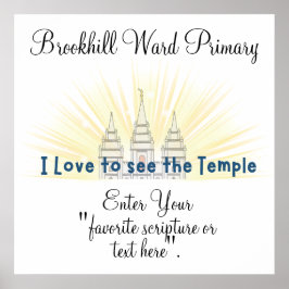 カスタムLDS Temple Poster for Primary Youth More ポスター