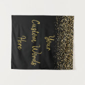 カスタムLeopard Backdrop Birthday Partyフォトブース タペストリー (正面(横))
