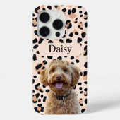 カスタムLeopard Print Dog Photo with Name Case-Mate iPhoneケース (裏面)