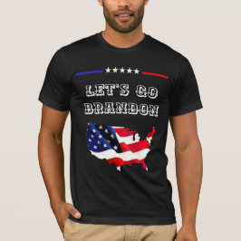 カスタムLET'S GO BRANDON おもしろい Trump USA FLAG Tシャツ