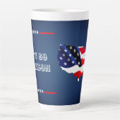 カスタムLET'S GO BRANDON Trump 2024アメリカ国旗 カフェラテマグ (正面)