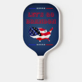 カスタムLET'S GO BRANDON TRUMP 2024愛国国旗 ピックルボールラケット (裏面)