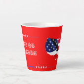 カスタムLET'S GO BRANDON TRUMP 2024米国国旗MAGA カフェラテマグ (正面)