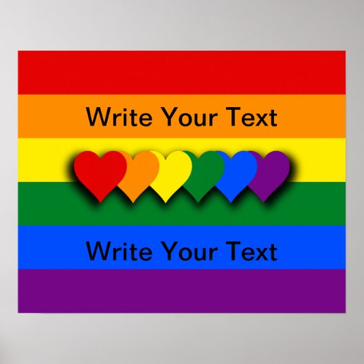 カスタムLGBT国旗のポスター ポスター (正面)