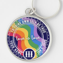 カスタムLGBT Rainbow NAオウム回復トークンキータグ キーホルダー