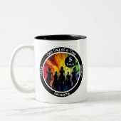 カスタムLGBTQウィッチリ回復マイルストーンギフト ツートーンマグカップ (左)