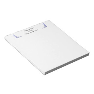 カスタムLight Blue Corner Businessメモ帳 ノートパッド