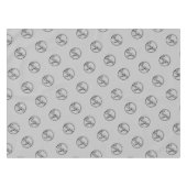 カスタムLight Gray Trade Showロゴビジネス テーブルクロス (正面(横))