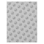 カスタムLight Gray Trade Showロゴビジネス テーブルクロス (正面)