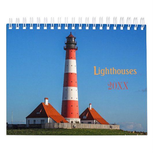 カスタムLighthouse Calendar|編集可能な年文字 カレンダー (カバー)