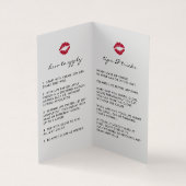 カスタムLip製品ディストリビューターのヒントとコツ 名刺 (内部)