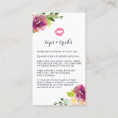 カスタムLip製品ディストリビューターのヒントとコツ 名刺 (裏面)