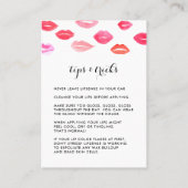 カスタムLip製品ディストリビューターのヒントとコツ 名刺 (裏面)