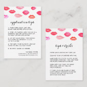 カスタムLip製品ディストリビューターのヒントとコツ 名刺 (正面/裏面)