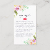 カスタムLip製品ディストリビューターのヒントとコツ 名刺 (裏面)