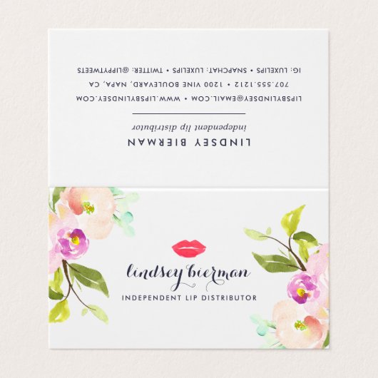 カスタムLip製品ディストリビューターのヒントとコツ 名刺 (外部フラット)