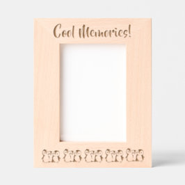 カスタムLittle Penguins、冬、5 x 7インチポートレート レーザー彫刻フレーム