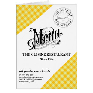 カスタムLocal Restaurantメニューカード