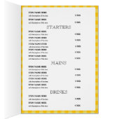 カスタムLocal Restaurantメニューカード (内側 (右))