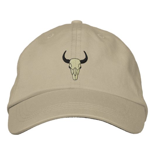 カスタムLonghorn Embroided Hat 刺繍入りキャップ (正面)