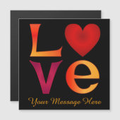 カスタムLOVEスクエアレタリング赤グラデーションと黄 (正面/裏面)