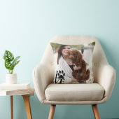 カスタムLOVEポープリントドッグラバーピロー クッション (椅子)