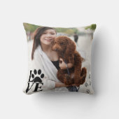 カスタムLOVEポープリントドッグラバーピロー クッション (正面)