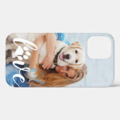 カスタムLOVEモダン Pet Photo Paw Print Dog Lover Case-Mate iPhoneケース (裏面 (横))