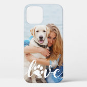 カスタムLOVEモダン Pet Photo Paw Print Dog Lover Case-Mate iPhoneケース (裏面)