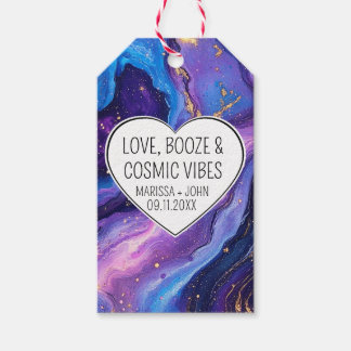 カスタムLove, Booze, and Cosmic Vibes結婚の ギフトタグ