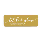 カスタムLove GlowのリラックスColorスクリプ結婚ト ラベル (正面)