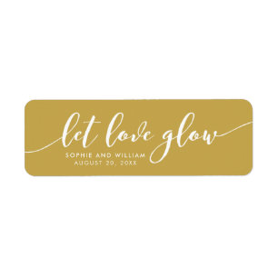 カスタムLove GlowのリラックスColorスクリプ結婚ト ラベル