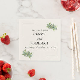 カスタムLOVE GROW & GROW結婚's Napkins スタンダードカクテルナプキン