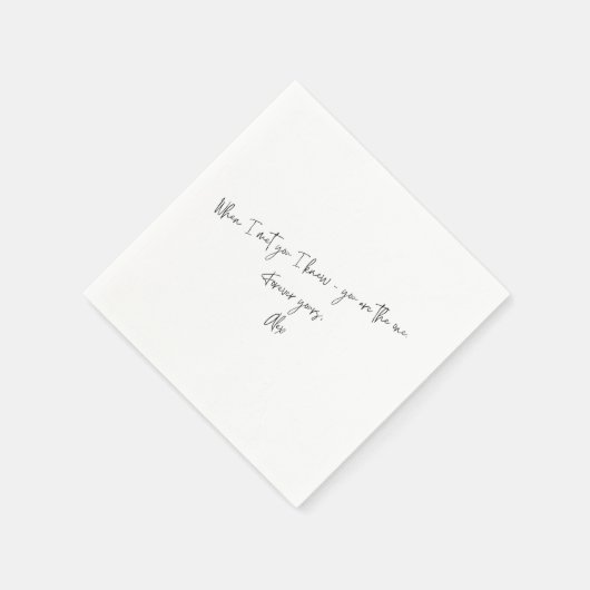 カスタムLove Note自分の手書き入力をアップロード スタンダードカクテルナプキン (角)