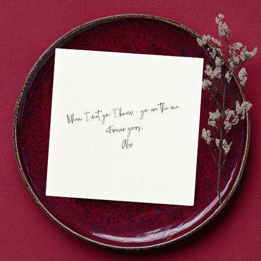 カスタムLove Note自分の手書き入力をアップロード スタンダードカクテルナプキン