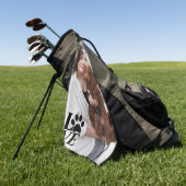 カスタムLOVE Pawプリントゴルフタオル – 愛犬家 ゴルフタオル (グリーン)