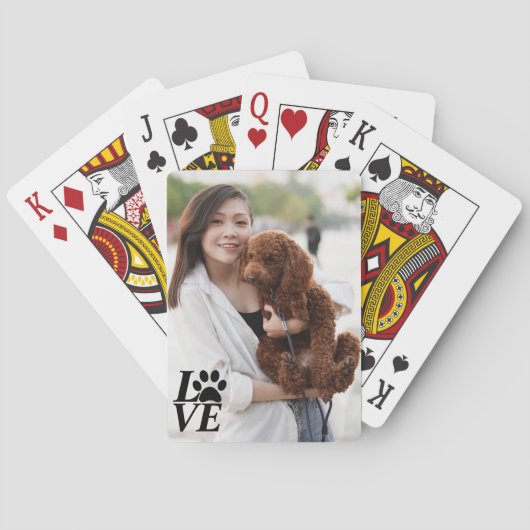 カスタムLOVE Pawプリントトランプ トランプ (裏面)