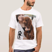 カスタムLOVE PawプリントTシャツ – 愛犬家! Tシャツ (正面)