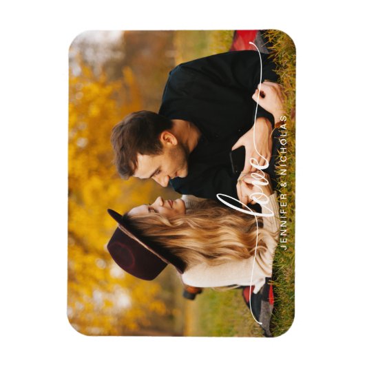 カスタムLove Script Photo Magnet マグネット (縦)