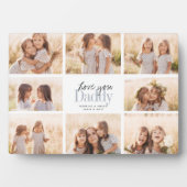 カスタムLove You Daddy Faters Dayフォトコラージュ フォトプラーク (正面)