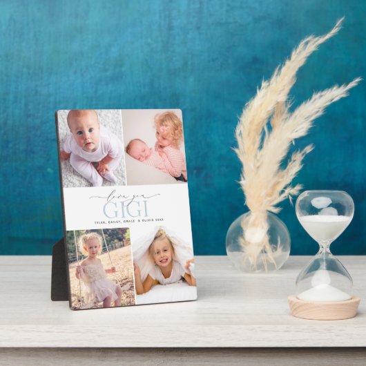 カスタムLove You Gigi 4フォトコラージュプラーク フォトプラーク (側面)
