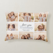 カスタムLove You Mummy Mothers Dayフォトコラージュ アクセントクッション (裏面)