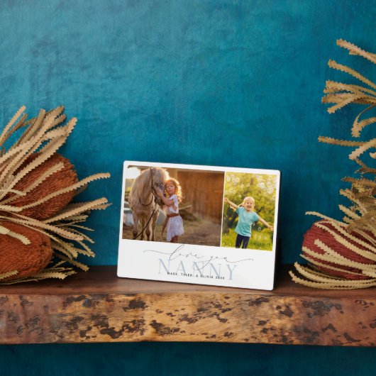 カスタムLove You Nanny 2 Photo Collage フォトプラーク (側面)