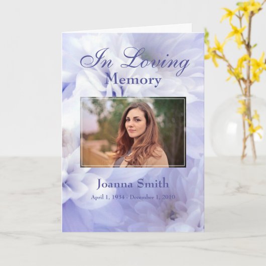 カスタムLoving Memory Keepsakeの写真 カード (黄色い花)