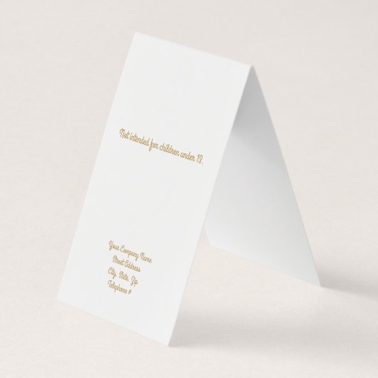 カスタムLuxury "金ゴールド"ホワイトイヤリングディスプレイカード 名刺 (裏面)