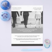 カスタムMade Businessをテーマにした白黒 チラシ (シングル)