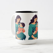 "カスタムMag印刷:スタイルでSipをパーソナライズ ツートーンマグカップ (正面左)