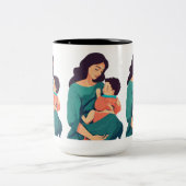 "カスタムMag印刷:スタイルでSipをパーソナライズ ツートーンマグカップ (中央)